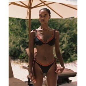 L*Space Fused Zendaya Bikini Top – Black & Sienna Layered (Size M, NWT)